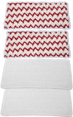 WUPEDI 4 Pcs Microfiber Rags, for Steam, for XXL Power Pad Steam Cleaner Washable Robot Sweeper Cloths Pad Floor Cleaning Replace Covers Robot Mop Cleaning Pad