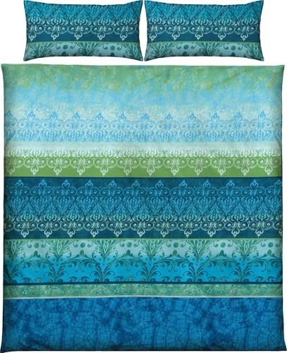 Erwin Müller Bettwäsche Single-Jersey blau Größe 1x 240x220 cm + 2X 40x80 cm