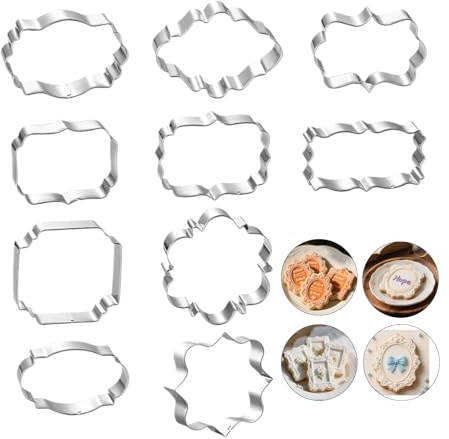 10 Stück Fondant Ausstecher Set Keksausstecher Ausstechformen Set Plätzchen Ausstecher für Hochzeit Geburtstag Party