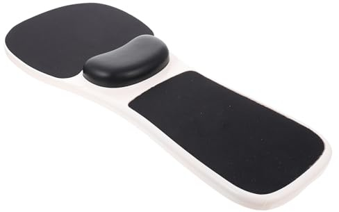 Milisten Memory Foam Wrist Rest Mouse Pad with Arm Support Desk Extension Board for Computer Hand Comfort, Black Foldable Desk Elbow Support Rack for Office Use
