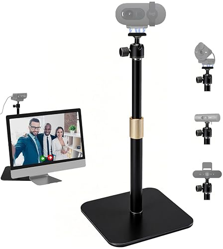 Brio-101 Webcam Tabletop Holder,17'' Magnet Webcam-Stand Tripod Mount Compatible with Logitech Brio 101 100/Brio 301 300/Brio 501 500/Brio 4K/C270/C310 webcams