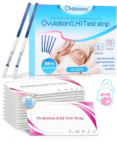 50 Stück Ovulationstest Streifen - Hochempfindlicher Eisprungtest | Schnelle und präzise Ergebnisse in 5 Minuten. Zuverlässiger Fruchtbarkeitstest für den einfachen Einsatz zu Hause