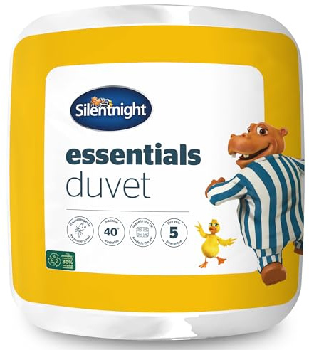Silentnight Essentials Double Duvet - 10.5 Tog All Year Round Quilt Duvet Ideal for Summer and Winter Comfortable Soft - Hypoallergenic and Machine Washable - Double