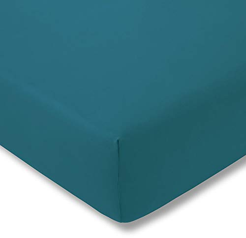 ESTELLA Spannbetttuch Zwirnjersey | Cyan