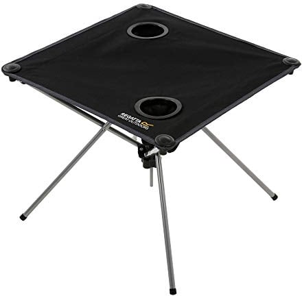Regatta Prandeo Folding Table With Cupholders Black
