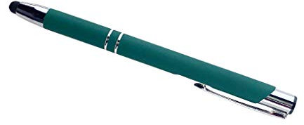 E&A Capacitive Stylus Black Ink Ballpoint Pen 2-in-1 Styli Touch Screen Pen with Rubber Tip for iPads, Tablets, iPhones, Samsung Galaxy Note/Tab, HP, Kindle Fire, Apple, LG&HTC (Green)