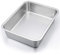 P&P CHEF Molde rectangular para lasaña, para hornear, pasta, galletas, acero inoxidable, resistente y duradero, apto para horno y lavavajillas, 12.75 pulgadas de largo x 3.25 pulgadas de alto
