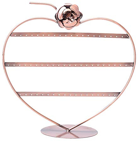 Tubayia Herz Form Schmuckständer 61 Löcher Ohrringhalter Schmuck Ohrringe Display Halter