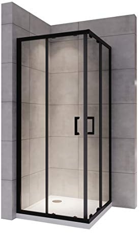 MOG Duschkabine mit Schiebetüren 90x90 cm Höhe: 180 cm Eckdusche mit Rollensystem aus 6mm ESG Glas DK79 - alle Grössen