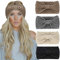 DRESHOW 4 Stück Damen Gestrickt Stirnband Winter Strick Breite Kopfband Elastische Haarband Stirnband Häkelarbeit Ohr Wärmer Damen