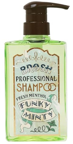 BROSH Shampoo Funky Minty Herren - 400ml | Frische Minze, Japanische Qualitaet