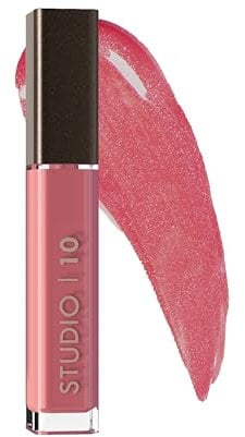 Studio10 Lip Perfecting Plumping Gloss with Hyaluronic Acid Non Sticky Lip Gloss to Smooth Hydrate and Volumise Suitable for Fine Lined Mature or Dry Lips with Subtle Shine and Skincare Benefits