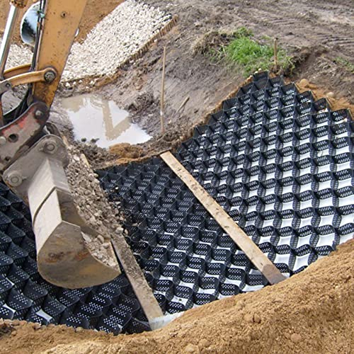 Kiesgitter Kiesmatten 7m 8m 9m 10m 11m 12m 13m 14m Gras Auffahrt Kiesweg Flexibilität Polyethylen Kies Geo Bodengitter, Stabilisierung Permeable Cellular Pflastersystem für Erosionsschutz/ Uferbefesti