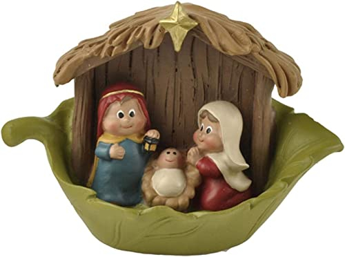 MISETA Krippenfiguren Jesuskind Weihnachten Krippe Figuren Krippe Statue Szene Dekor Harz, Holz