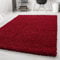 Carpetsale24 Teppich Wohnzimmer Shaggy Flokati Einfarbig 120 x 170 cm Rot - Hochflor Schlafzimmer Pflegeleicht Und Super Weich - Flauschiger Langflor 50 mm Florhöhe Rechteckig