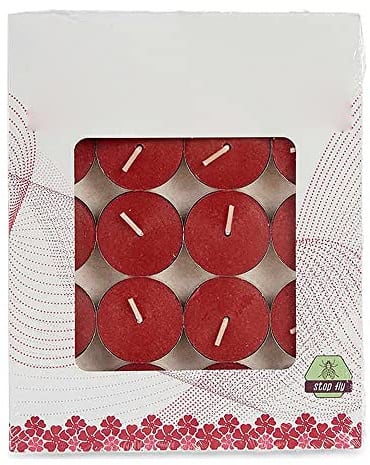 Set mit 20 Teelichtern, Rot