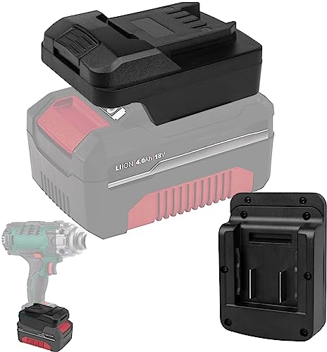 ThagBrco Adattatore convertitore per batteria agli ioni di litio Compatibile con Einhell da 18 V su Compatibile con Parkside 20 V XTeam agli ioni di litio (nessuna batteria), Nero