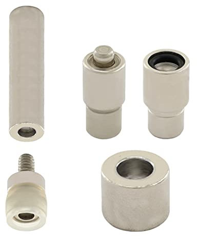 Jersey Druckknopf-Werkzeug für 8mm Metall-Druckknöpfe ohne Nähen, mit Einschlagstempel und auswechselbarem Werkzeug, ganz ohne Druckknopfzange