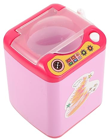 FRCOLOR Lavadora De Juguete Lavadora De Brochas De Maquillaje Eléctrica Limpiador De Cepillos Máquina Limpiadora De Esponjas De Maquillaje Brocha De Maquillaje El Plastico Niño Cepillar