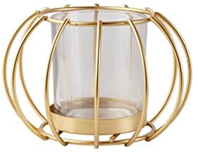 Kerzenhalterhalter Geometrische Goldsäulenkerzenhalterin, Metall -Kerzenständer for Wohnzimmer, Bad, Esszimmerdekoration, Urlaub, Hochzeitskernstück Dekor Kandelaber