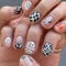 24 Pcs Short Funny Expression False Nails Halloween Cute Fake Nails Press On False Nails Reusable Artificial Nails