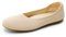 DREAM PAIRS Ballerine da Donna Pieghevoli in Maglia con Supporto per L'Arco Scarpe Comode da Donna Eleganti e Casual da Lavoro per Ufficio,Size 40,Nudo,SDFA2423W