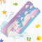 Culudea Badematte mit Regenbogen-Einhorn, Wolken, rosa Himmel, Kawaii, niedlich, rutschfest, extralang, 101,6 x 40,6 cm, maschinenwaschbar, für Badezimmer, Badewanne, Badematte für Kleinkinder und