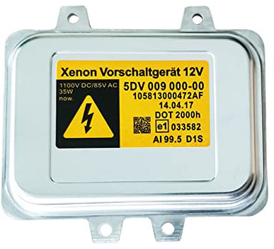 Ersatz kompatibel für D1S 5DV00900000 12767670 15782392 35W 12V 8000LM Hid-Xenon Scheinwerfer Vorschaltgerät Steuermodul Scheinwerfer Vorschaltgerät Ersatzmodul mit langem Kabel Zünder für Nebel