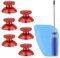 OnlyTech - Lot de 6 Joysticks de Remplacement pour Xbox One et Serie X/S et Manette Elite - Rouge - avec Outils