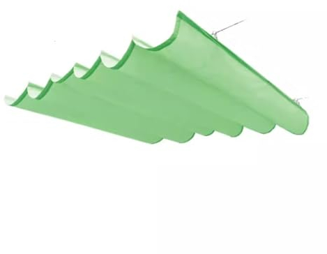 Voile Rétractable Voile Pare-Soleil, Couverture De Pergola avec Kit De Rail Coulissant, Extérieur Patio Imperméable Store À Vagues pour Terrasse, Porche Imperméable(Green,1.3x6m)