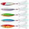 Dr.Fish Set of 5 Metal Sea Fishing Lure 30g Jig Spoons for Beach Casting Spinner Slow Sinking Lure Sea Fishing Tackle for Mackerel Cod Sea Bass Pike Freshwater Saltwater