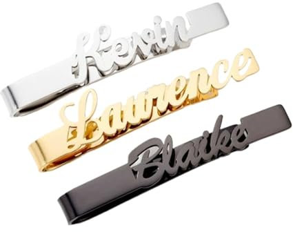 Pince À Cravate Personnalisée Pour Accessoires De Costume Pour Hommes, Pince À Cravate Avec Nom Personnalisé, Barre À Cravate Avec Lettre De L'Alphabet Pour Hommes, Barre À Cravate Pour La Fêt