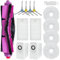 DianSung Accessoires pour Eureka J12 Ultra, pour Midea V12 robot aspirateur pièce de rechange, Brosses à rouleau, 4 Chiffon, 2 sacs à poussière, 4 brosses latérales, 2 filtres