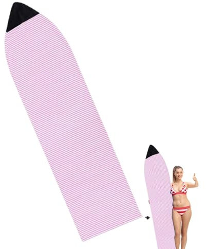 Generico Copertura per tavola da surf Longboard - Copertura protettiva per tavola da surf leggera | Calzino da surf in resistente tessuto a maglia per la tua tavola da surf, rosa