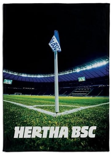 Hertha BSC Berlin Fleecedecke Decke Kuscheldecke Flanelldecke ** Eckfahne ** in 150 x 200 cm