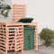 Juroupi Wheelie Bin Storage Extension Solid Wood Douglas,Household Supplies,Waste Containment Accessories,Waste Container Enclosures-825112