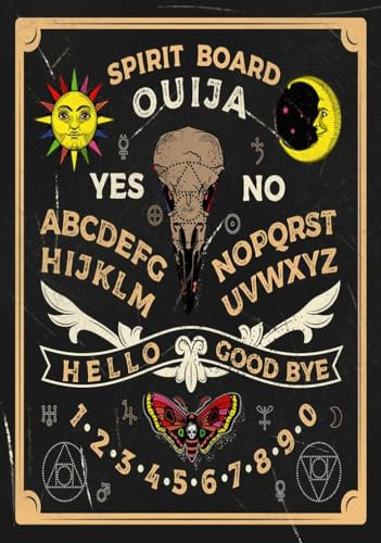 SBKGBIEHG Ouija Brettdekoration, Hexen-Poster, Vintage-Blechschilder, lustiges Gothic-Geschenk für Büro, Club, Restaurant, Badezimmer, Zuhause, Wandkunst, 30,5 x 40,6 cm