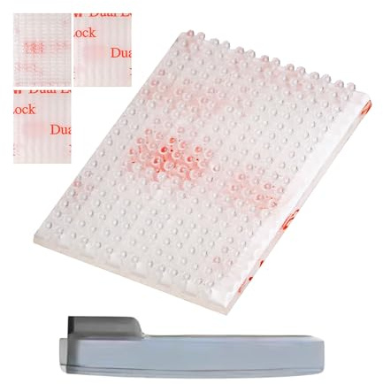 Supporto nastro a strappo, 2 coppie, trasparente-bianco, compatibile con Telepass Box 2019, 25,5 x 22 mm, pad biadesivo con chiusura, supporto per contapassi auto