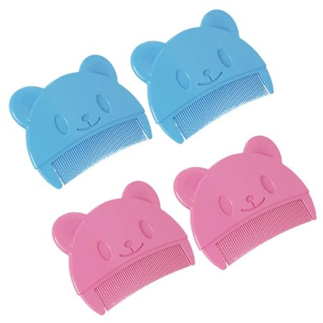 ADOCARN 4pcs Hair Comb for Cradle Cap Removal Cute Scalp Brush Bath Scrubber for Newborns Gentle Bath for Grooming