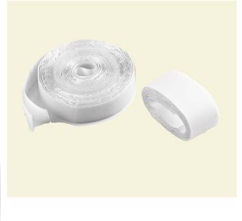 WENT Hook Tape for Fly Screen Door, Adhesive Side only, no Fleece Side, for mounting Magnetic Fly Screens. One Wide (4cm) + one Narrow (2cm). White