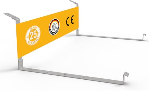 Kleines Kraftwerk Balkonkraftwerk Halterung Flachdach & Garten – für 4 Solarmodule, 20° Neigung – Aluminium 4 mm, statisch geprüft, Made in Germany