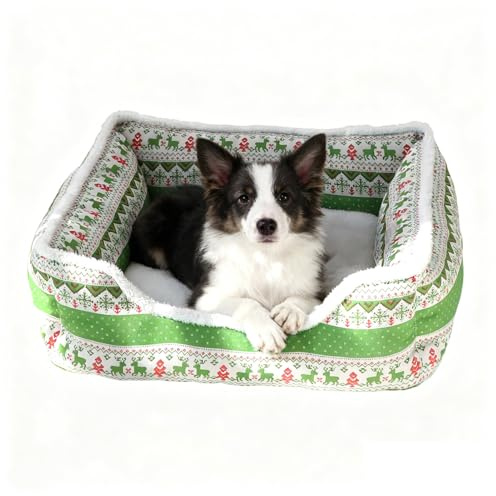 Ahuuen Hunde Schlafbett Plüsch Schlitten Waschbares Zubehör