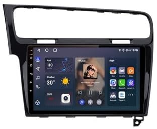 Pantalla de CarPlay Radio para Coche CarPlay Android Auto para Volkswagen para Golf 7 (2013-2017) Reproductor de DVD y navegación estéreo(V1 Plus (2GB+32GB))