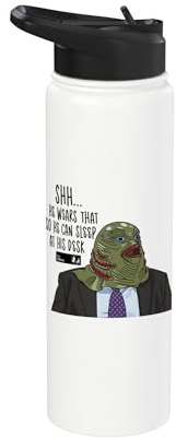 The Office Halloween Stanley Hudson Fish Costume Stainless Steel Insulated Water Bottle