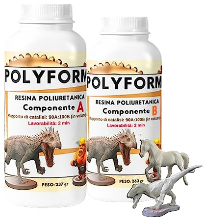 Resin Pro Polyform Hochfließfähiges Polyurethan-Gießharz, geeignet für Modellbau, DIY und Schmuck, Rapid Prototyping, Beige - Kg 2