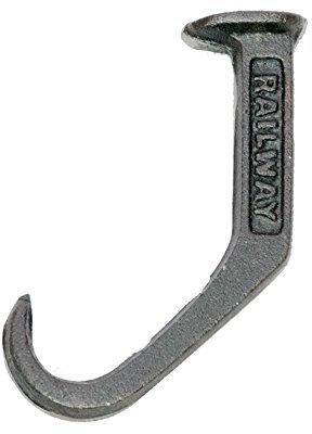 Metall-Kleiderhaken, schwarz/rot im Eisenbahn-Stil von The Stationmaster Schwarz