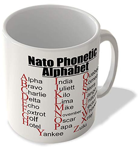 McMug - NATO Phonetic Alphabet - Alpha Bravo Charlie A to Z - Mug, Ceramic, 11fl.oz.