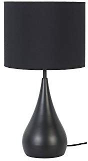 Light & Living Tischlampe Svante - Schwarz - Ø28cm - Rund - Metall - Tischleuchte Wohnzimmer & Schlafzimmer - Tischlampen modern