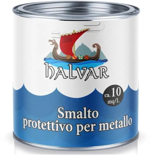 vernice antiruggine per ferro satinato marrone RAL 8000-8028 vernice per ferro smalto alchidico extra resistente Resistente alle intemperie e protezione duratura per il metallo (1 L, RAL 8015 Marrone