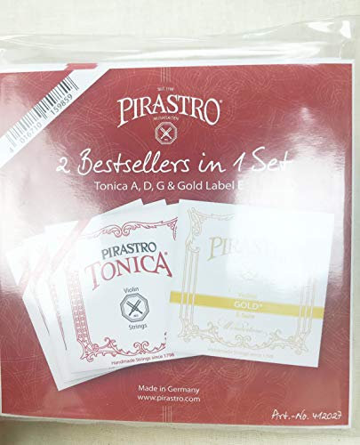 Tonica Set di corde per violino con etichetta dorata E 4/4 (estremità leccata E)